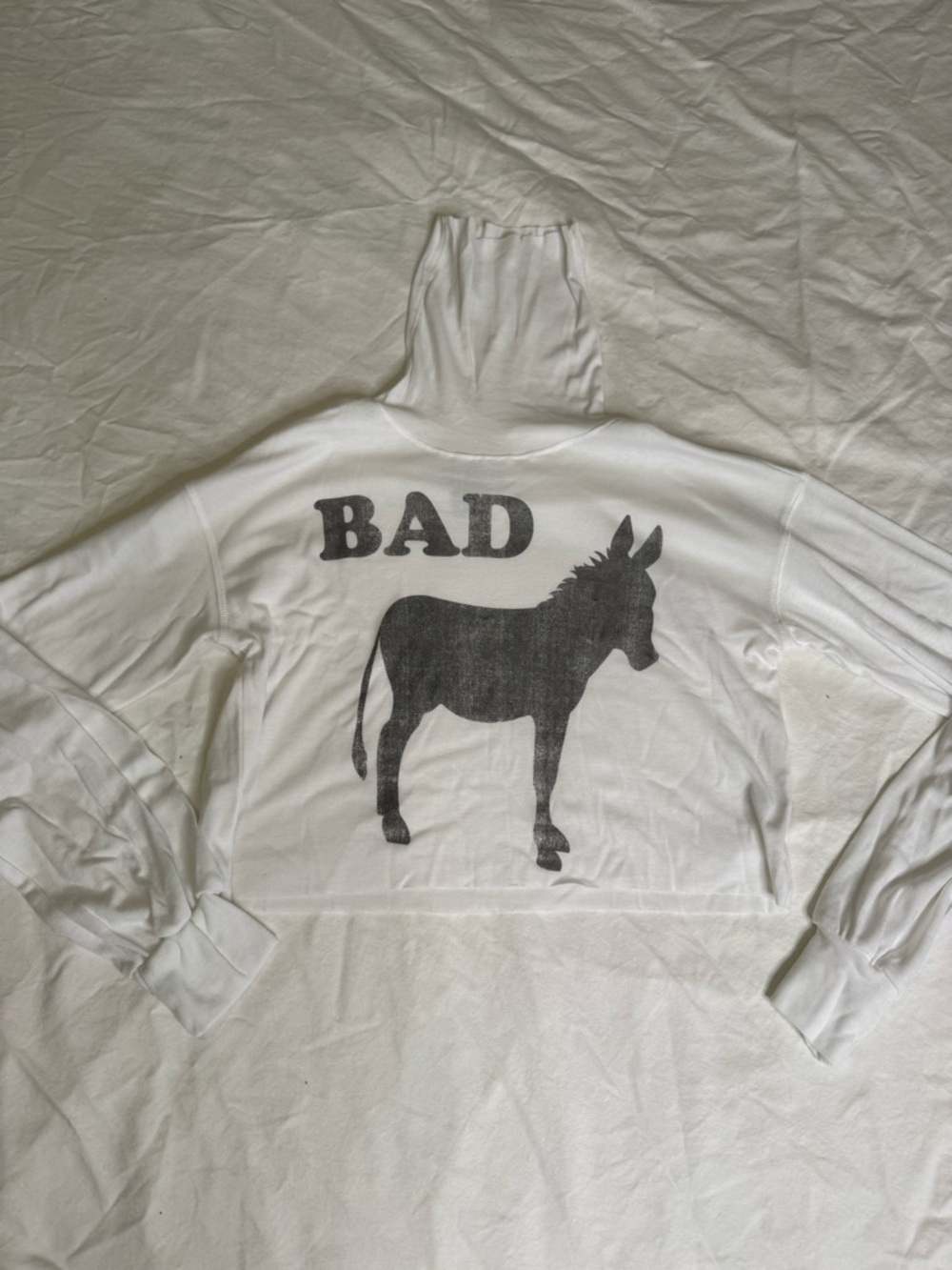 Urban Outfitters ODDPEOPLE | BAD Donkey Graphic Crop Top Turtleneck Y2K - Picture 6 of 10
